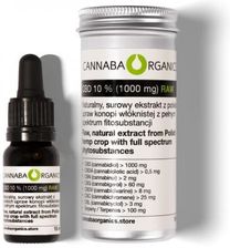 Cannaba Organics Surowy olej CBD 10% pełne spektrum fitosubstancji 10ml