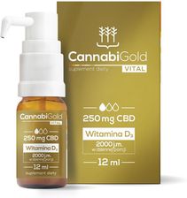 CannabiGold Vital 250 mg CBD Oliwa z oliwek z kannabidiolem i witaminą D3 12 ml