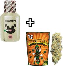 Cannabis Spot Susz CBD Jack Herer 1g + RollMops Rollshot Brzoskwiniowy 150ml